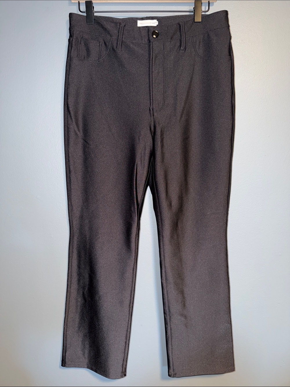 Good American Women's Black Straight-Leg Pants